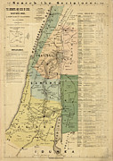 Journeys of Jesus Drawing by Vintage Maps