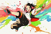 Joyful jump 01 Digital Art by Matthias Hauser