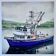 June Sea Pastel by Leizel Grant