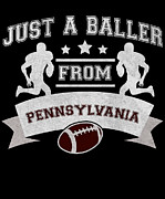 Just a Baller from Pennsylvania Football Player Digital Art by Jacob Zelazny