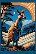 Kangaroo Sunrise Digital Art by Greg Joens Kangaroo Sunrise Digital Art by Greg Joens