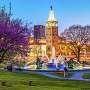 Kansas City Plaza And Mill Creek Park Fountain In Spring Splendor Photograph by Gregory Ballos