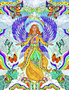 Kathima Deva of the Air Painting by Pablo Amaringo Inspired