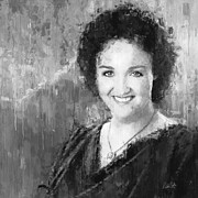 Katie Porter - Black and White Digital Art by Nikki Marie Smith Katie Porter - Black and White Digital Art by Nikki Marie Smith