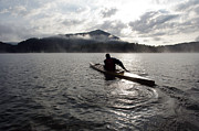 Kayak in the Mist Photograph by Bryan Rierson
