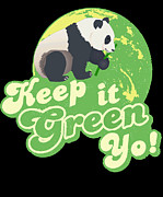 Keep It Green Panda Yo Digital Art by Flippin Sweet Gear