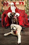 Kellie and Annie with Santa 1 Photograph by Christopher Holmes Kellie and Annie with Santa 1 Photograph by Christopher Holmes