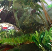 Kenya Rainforest Ships from the US in time for Christmas Painting rainforest tropical gauguin kenya forest greenery western kenya landscape rousseau aggressive animal aquarium aquatic background Painting by N Akkash