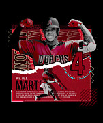 Ketel Marte Baseball Digital Art by Kelvin Kent