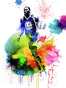 Kevin Durant  Watercolor Mixed Media by Naxart Studio