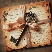 Key To My Heart Ai Art by Kim Hojnacki