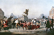 King George IIi Statue, 1776 Painting by William Walcutt