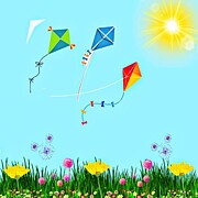 Kite Madness Digital Art by Cherry Vercher