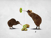 Kiwi Wordless Digital Art by Rob Snow
