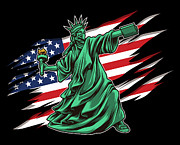 Lady Liberty Riot Anti Government Digital Art by Mister Tee