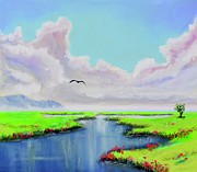 Lagoon Painting by Mary Scott Lagoon Painting by Mary Scott