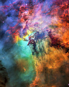 Lagoon Nebula From NASA ESA Hubble Space Telescope  Photograph by Carol Japp