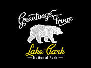 Lake Clark National Park Chalk Bear Digital Art by Flo Karp