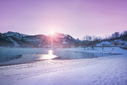 Lake Gramolazzo and snow in Apuan Alps mountains. Italy Photograph by Stefano Orazzini