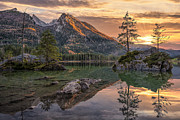 Lake Hintersee at berchtesgaden national park, Ramsau, Bavaria, Germany Photograph by Harald Nachtmann