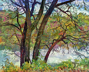 Lakeside Hues Painting by Hailey E Herrera
