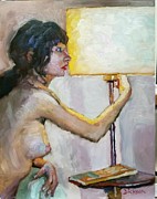Lamp lighting Painting by Jeff Dickson