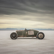 Land Speed Race Car Ready to Roll on Salt Digital Art by Yo Pedro