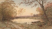 Landscape-Hastings-on-Hudson  Jasper F. Cropsey Digital Art by Samuel HUYNH