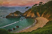Landscape painting of a peaceful coastal paradise Digital Art by Gerry Martinez Nature Wall Art Large Prints