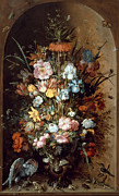 Large flower still life with Crown Imperial  Painting by Roelant Savery