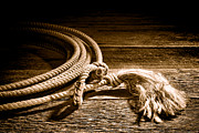 Lasso - Sepia Photograph by American West Legend Lasso - Sepia Photograph by American West Legend