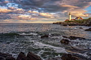 Last Light At portland Head Photograph by Jeff Sinon
