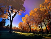 Last Light On Leaves Digital Art by Eris And AI Last Light On Leaves Digital Art by Eris And AI
