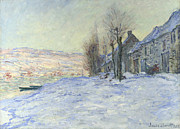 Lavacourt under Snow - Claude Monet Painting by Aesthetics Store Lavacourt under Snow - Claude Monet Painting by Aesthetics Store