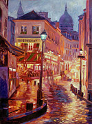 Le Consulate Montmartre Painting by David Lloyd Glover