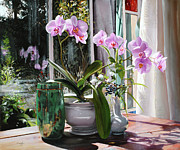 Le Orchidee Rosa Painting by Danka Weitzen