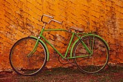 Le velo vert Digital Art by Dominique Lecomte