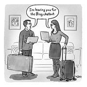 Leaving You for the Bing Chatbot Drawing by Ivan Ehlers