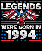 Legends Were Born in 1994 Patriotic Birthday Digital Art by Flippin Sweet Gear