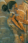 Letempsd'une Douche Desert Sands Mixed Media by Stephane Poirier