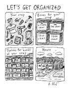 Let's Get Organized Drawing by Roz Chajst