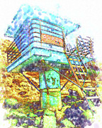 Life Guard Station At The Bottom Of The Bluff Digital Art by Kirt Tisdale