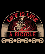 Life is like riding a bicycle Digital Art by Jacob Zelazny