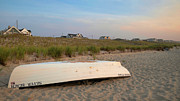 Lifeguard Boat in front of the Dunes Photograph by Matthew DeGrushe