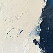 Light and Flow - Mixed Media Abstract Art in Indigo Painting by Lourry Legarde