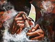 Light Em Up Painting by Dion Pollard