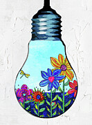 Light Of The Garden 2 Floral Art Painting by Sharon Cummings
