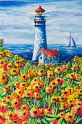 Lighthouse Vista Painting by Diane Phalen
