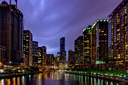 Lightning Over Chicago River Photograph by Jennifer White
