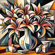 Lillies 2 Digital Art by Christina Fairhead Art and Merch Lillies 2 Digital Art by Christina Fairhead Art and Merch
